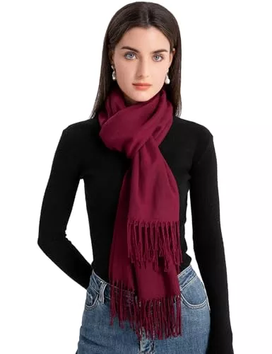 Durio Schals & Tücher Durio Schal Damen Herbst Winter Lange Winterschal für Damen und Herren Warmer Damenschal mit Fransen