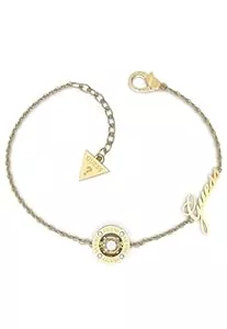 GUESS Schmuck GUESS Rate Damen-Armband aus Edelstahl 15 cm Kreis Zirkonia JUBB01462JWYGS, 15 cm, Edelstahl, Kein Edelstein