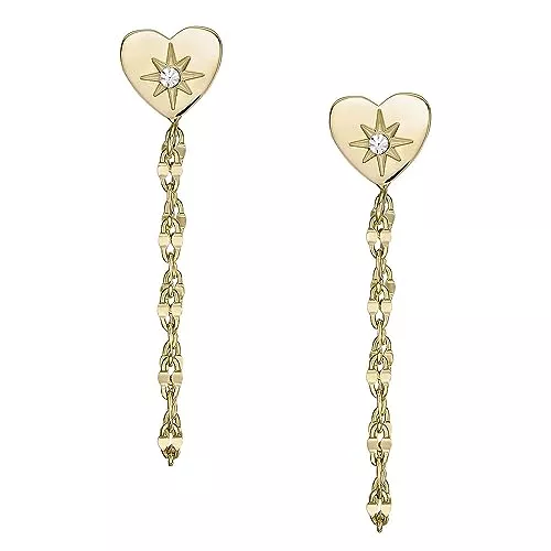 Fossil Schmuck Fossil Damenohrringe All Stacked Up Edelstahl goldfarben, JF04378710