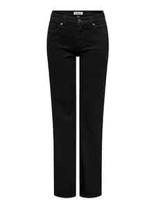 ONLY Jeans ONLY Female Straight-Fit Jeans ONLBLUSH Mittlere Taille Gerade geschnitten Jeans