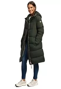 MARIKOO Mäntel MARIKOO Damen Winterjacke (S-3XL) - Steppjacke, lang geschnitten, gefütterte Kapuze mit Kordelzug, Warme Jacke Frauen - N024