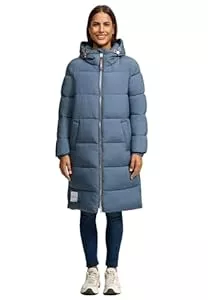 MARIKOO Mäntel MARIKOO Damen Winterjacke (S-3XL) - Steppjacke, lang geschnitten, gefütterte Kapuze mit Kordelzug, Warme Jacke Frauen - N024