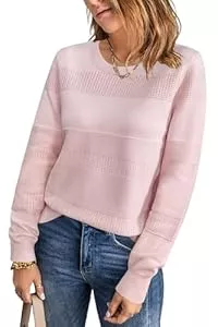 Arach&Cloz Pullover & Strickmode Arach&Cloz Pullover Damen Winter Langarm Strickpullover Rundhals Casual Tops Warm Weich Jumper Sweater Herbst