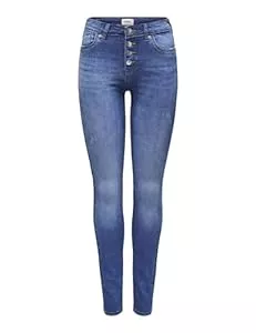 ONLY Jeans ONLY Damen Onlblush Mw Fly But EXT DNM Skinny-fit-Jeans