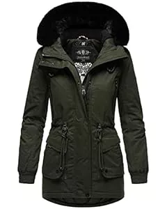 Navahoo Jacken Navahoo Damen Winterjacke Wintermantel Baumwoll-Parka mit abnehmbarem Kunstfell Olessaa XS-3XL