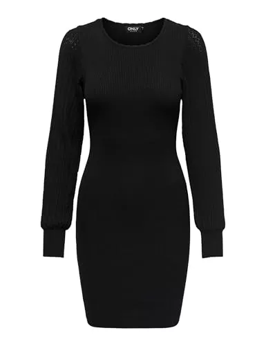 ONLY Freizeit ONLY Damen Onlannelina Ls O-Neck Dress KNT Kleid