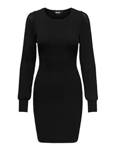 ONLY Freizeit ONLY Damen Onlannelina Ls O-Neck Dress KNT Kleid