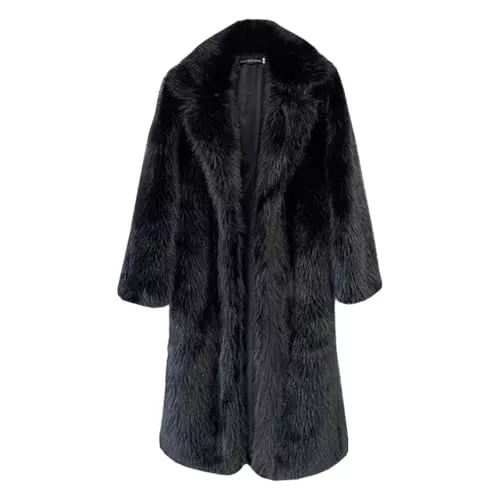 DorkasDE Mäntel DorkasDE Damen Mantel Kunstpelz Mantel Winterjacke Lose Warm Zotteligem Mantel
