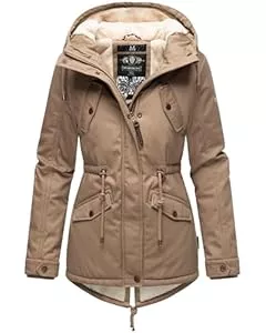 MARIKOO Jacken MARIKOO Damen warme Winterjacke mit kuscheliger Verstellbarer Kapuze Manolya XS-5XL