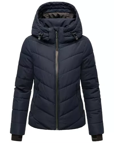 MARIKOO Jacken MARIKOO Damen Winterjacke warme Steppjacke mit Abnehmbarer Kapuze Samuiaa XVI XS-3XL