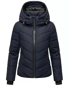 MARIKOO Jacken MARIKOO Damen Winterjacke warme Steppjacke mit Abnehmbarer Kapuze Samuiaa XVI XS-3XL