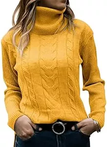 Onsoyours Pullover & Strickmode Onsoyours Pullover Damen Strickpullover Casual Einfarbig Langarm Rollkragen Feinstrick Häkelpullover Elegante Lässige Lose Pulli Oberteile Stricktop Rollkragenpullover Sweater