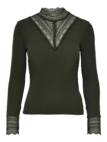 ONLY Langarmblusen ONLY Damen ONLTILDE L/S HIGH Neck LACE TOP JRS 15207788