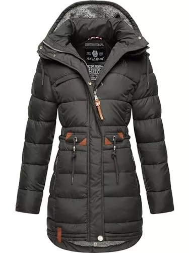 Navahoo Mäntel Navahoo Damen Wintermantel Steppmantel Winterjacke Kurzmantel warm gefüttert abnehmbare Kapuze Daliee XS-XXL