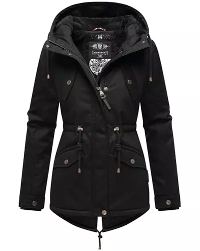 MARIKOO Jacken MARIKOO Damen warme Winterjacke mit kuscheliger Verstellbarer Kapuze Manolya XS-5XL