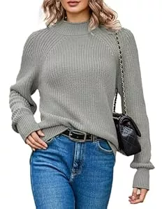 Zeagoo Pullover & Strickmode Zeagoo Pullover Damen Grobstrickpullover Strickpullover Elegant Winter Rollkragenpullover Langarm Sweatshirt Casual Oversize Pulli Lässiges Oberteile