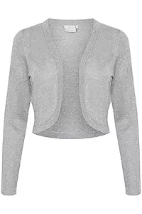 KAFFE Strickjacken KAFFE Bolero KAankra Damen Bolero Festlich Jäckchen mit Langarm Kurze Strickjacke