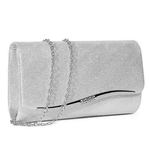 UBaymax Taschen & Rucksäcke UBaymax Clutch Damen Abendtasche,Funkelnde Kettenabendtasche,Modische Tasche Bag Handtasche,Elegante Umschlagtasche Crossbody für Neujahrsball,Hochzeit,Party und Hochzeit