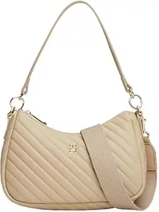 Tommy Hilfiger Taschen & Rucksäcke Tommy Hilfiger POPPY REFORM SHOULDER BAG QU Schultertasche Damen, Beige (Beige), OS