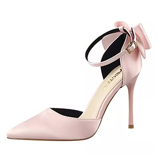 Life&Women High Heels Damen High Heel 10 cm Knöchelriemen Stiletto Closed Toe Kleid Sandalen Kleid Pumps Pumps Pumps Pumps High Heels Pumps für Party Wedding Night Club