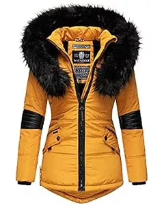 Navahoo Mäntel Navahoo Damen Winter Jacke Stepp Parka Mantel Winterjacke warm gefüttert Kunstpelz NIRVANA XS - XXL