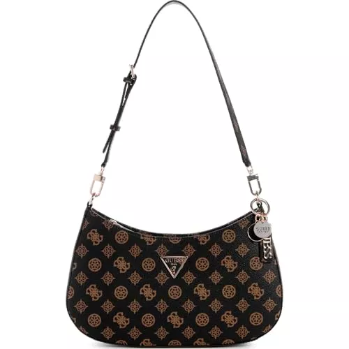 GUESS Taschen & Rucksäcke GUESS Noelle Top Zip Shoulder Bag Mocha Logo
