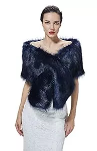 BEAUTELICATE Strickjacken BEAUTELICATE Kunstpelz Schal Stola Bolero Damen Brautschal Wrap Jacke Mantel Winter Hochzeit Gatsby 1920er Jahre Kostüm