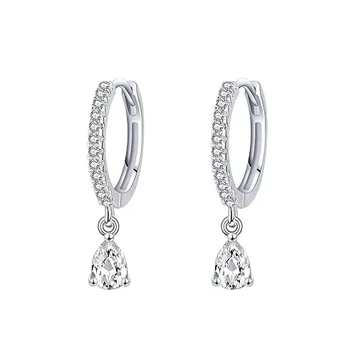FAZKAR Schmuck Ohrringe Silber 925 Hängend Creolen Silber 1 Pair Silber Ohringe Damen Hypoallergic Ohrringe für Mädchen Frauen 12mm