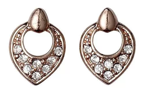 PILGRIM Schmuck Pilgrim Jewelry Damen-Ohrstecker aus der Serie Shimmer petals roségold beschichtet weiß 0.8 cm 141314003