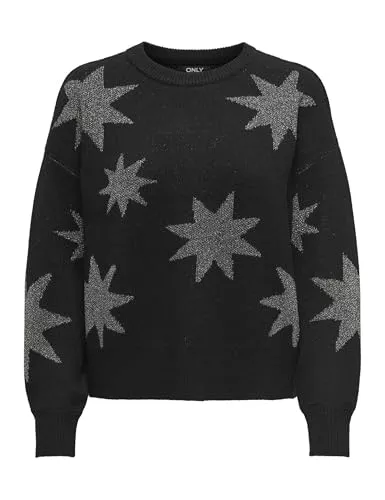 ONLY Pullover & Strickmode ONLY Damen Onlrosie Ls O-Neck Glitter KNT Pullover