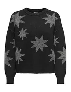 ONLY Pullover & Strickmode ONLY Damen Onlrosie Ls O-Neck Glitter KNT Pullover