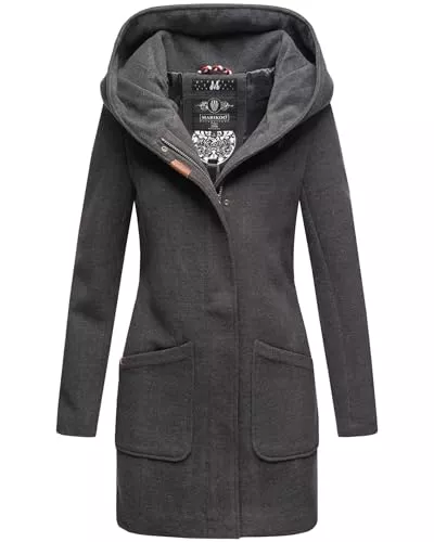 MARIKOO Mäntel MARIKOO Damen Mantel Trenchcoat Wintermantel Übergangs Jacke Parka Lang B819