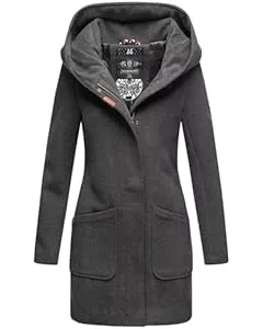 MARIKOO Mäntel MARIKOO Damen Mantel Trenchcoat Wintermantel Übergangs Jacke Parka Lang B819