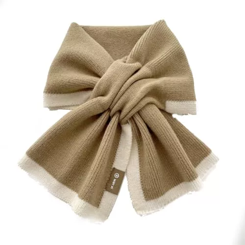 YGSIKY Schals & Tücher YGSIKY Süßer Damen Strickschal Kragenschlaufe, Modischer Damen Winterschal, Gestrickter Kleiner Schal für Damen Herbst und Winter, Kreuzschleife, Fischschwanzform
