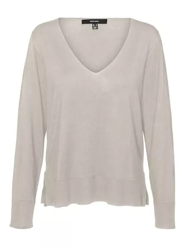 VERO MODA Pullover & Strickmode VERO MODA Damen Strickpullover Loose fit V-Ausschnitt Langarm gerippte Bündchen