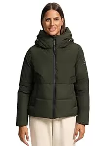 Navahoo Jacken Navahoo Damen Winterjacke (XS-XXL) - innen teils mit Fleecestoff, große Kapuze, geringes Eigengewicht, Warme Jacke Frauen - N006