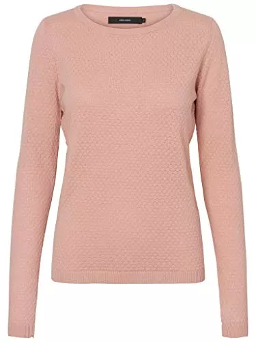 VERO MODA Pullover & Strickmode VERO MODA Damen Vmcare Structure Ls O-Neck Blou Ga Noos Pullover