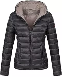 MARIKOO Jacken MARIKOO Damen Übergangsjacke leichte Steppjacke kurz mit Kapuze Lucy XS-3XL