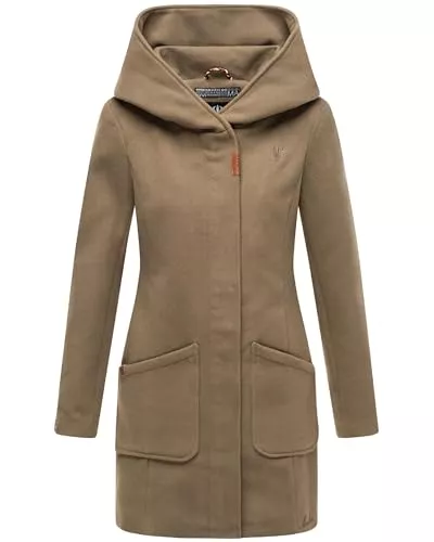 MARIKOO Mäntel MARIKOO Damen Wollmantel Warmer Trenchcoat mit Kapuze Maikoo XS-5XL
