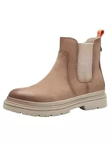 Tamaris Stiefel Tamaris COMFORT Damen Winterstiefel ohne Absatz aus Leder Wasserabweisend