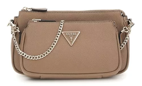 GUESS Taschen & Rucksäcke GUESS Noelle Double Pouch Crossbody Dark Taupe