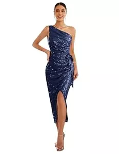 GRACE KARIN Cocktail GRACE KARIN Damen Pailletten Cocktailkleid Ärmellos Glitzer Abendkleid für Hochzeit Partykleid