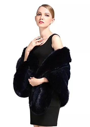 BEAUTELICATE Strickjacken BEAUTELICATE Kunstpelz Schal Stola Bolero Damen Für Frauen Hochzeit Abend Braut Brautschal Brautstola