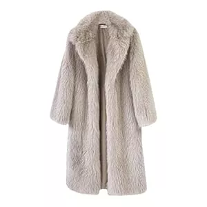 DorkasDE Mäntel DorkasDE Damen Mantel Kunstpelz Mantel Winterjacke Lose Warm Zotteligem Mantel