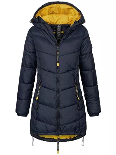 Sublevel Mäntel Sublevel Damen Jacke Steppmantel LSL-412 mit gefütterter Kapuze