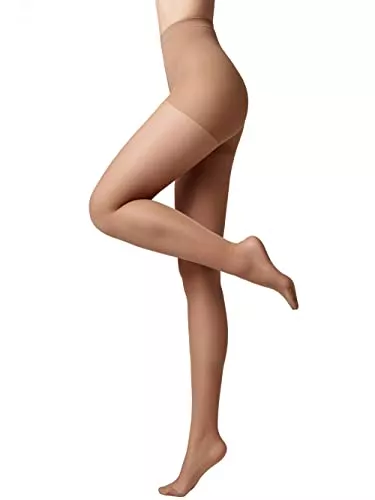 Conte elegant Socken & Strümpfe Conte elegant Damenstrumpfhose für empfindliche Haut mit Vitamin E - Active Soft Lycra 40 DEN - Modellierende Wirkung Damen Feinstrumpfhose Strumpfhose - Einfarbig -
