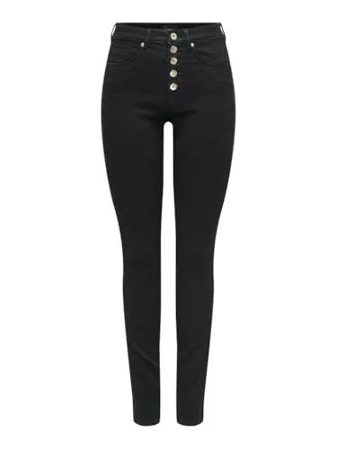 ONLY Jeans ONLY Damen Onlroyal Hw Sk Fly Btn Gua Dk Blue Box Jeanshose