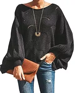 ZIYYOOHY Pullover & Strickmode ZIYYOOHY Damen Pullover Oversize V Ausschnitt Lose Pulli Strickpullover Outwear