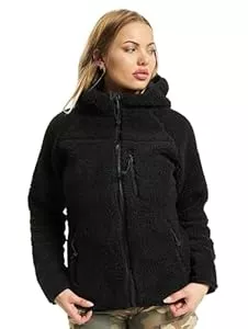 Brandit Jacken Brandit TEDDYFLEECE JACKE MIT KAPUZE DAMEN WINTERJACKE JAGD OUTDOOR FLEECEJACKE