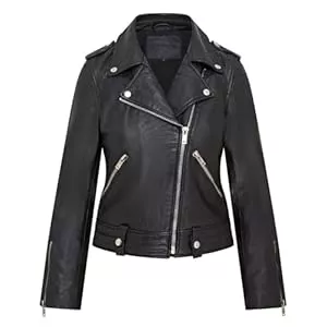 Infinity Leather Jacken Infinity Leather Schwarze Klassische Brando Motorradfahrer Lederjacke für Damen